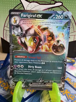 Farigiraf EX Double Rare Holo 108/162 NM English Pokemon Card Temporal Forces - Image 1