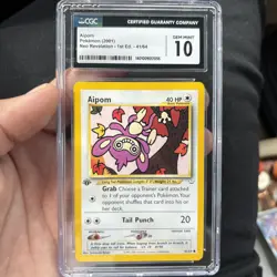Aipom Neo Revelation Pokemon TCG Card 41/64 1st Ed. CGC 10 - Image 1
