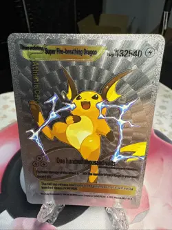 Super Fire-breathing Dragon 083/110 HP132540 Silver Foil Fan Art Display Card💥 - Image 1