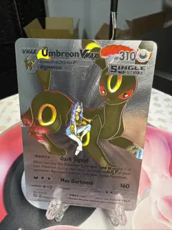 Umbreon Vmax Silver Foil Single Strike Fan Art Display Card Hp310 Dark Signal💥 - Image 1