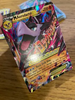 NM! Mega M Aerodactyl EX XY98 Holo XY Black Star Promo Ultra Rare Pokemon Card! - Image 3