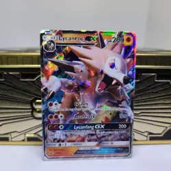 Lycanroc GX SM14 Sun & Moon Black Star Promo Holo Pokemon Card LP - Image 1