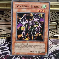 Yu-Gi-Oh Card TWIN HEADED BEHEMOTH - LOD-063 - Super Rare - MP - Image 1