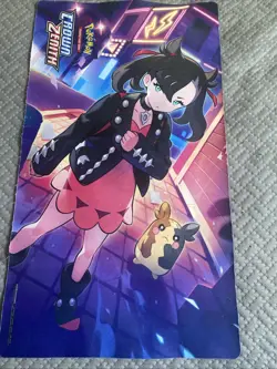 Pokemon Trading Card Game Crown Zenith Marnie & Morpeko Playmat Used As Mousepad - Image 1