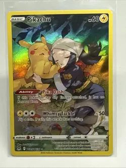 Full Art Holo Pikachu #TG05 Lost Origin Pokemon Card 237 - Image 1