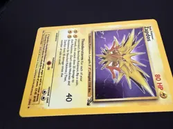 Pokemon TCG Zapdos Fossil Holo Unlimited Rare Card 15/62 Vintage WOTC - Image 3