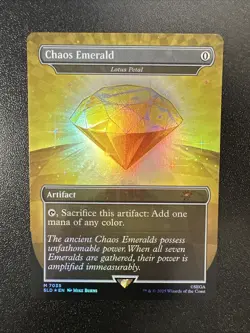 Chaos Emerald (Lotus Petal) Mtg Yellow Foil Rare 7035 NM JL - Image 1