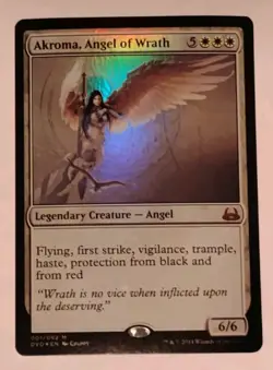MTG Duel Decks: Divine Vs Demonic AKROMA, ANGEL OF WRATH mythic rare - NM - Image 1