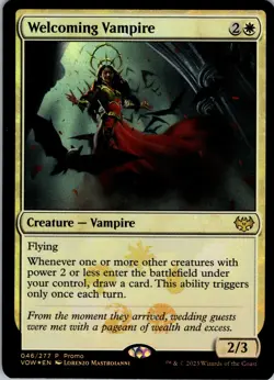 Welcoming Vampire - Foil - P - - Extended Art - Media Promos - #46 - NM - MTG - Image 1