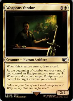 Weapons Vendor - Foil - C - - Extended Art - FINAL FANTASY - #40 - NM - MTG - Image 1