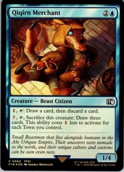 Qiqirn Merchant - Foil - C - - Extended Art - FINAL FANTASY - #65 - NM - MTG - Image 1