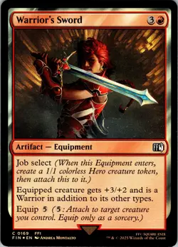 Warrior's Sword - Foil - C - - Extended Art - FINAL FANTASY - #169 - NM - MTG - Image 1