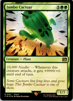 Jumbo Cactuar - Foil - R - - Extended Art - FINAL FANTASY - #191 - NM - MTG - Image 1