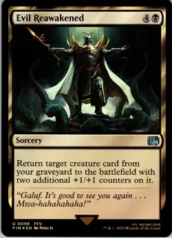 Evil Reawakened - Foil - U - - Extended Art - FINAL FANTASY - #98 - NM - MTG - Image 1