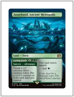 1x Zanarkand, Ancient Metropolis, Borderless Art, Final Fantasy, Magic MTG NM - Image 1