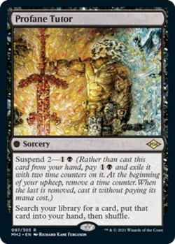 Profane Tutor Light Play, English Magic the Gathering MTG Modern Horizons 2 - Image 1