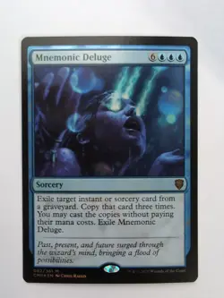 MTG Mnemonic Deluge (CMR) Commander Legends Foil Mythic 082 - Image 1