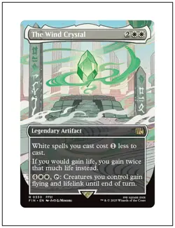 1x The Wind Crystal, Borderless Art, Final Fantasy, Magic MTG NM - Image 1