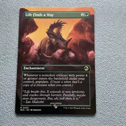 MTG- Life Finds A Way- Jurassic World Collection- Borderless NM Cond- MAGIC CARD - Image 1