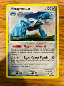 NM! Metagross (10/146) Diamond & Pearl Legends Awakened Holo Pokemon Card! - Image 1