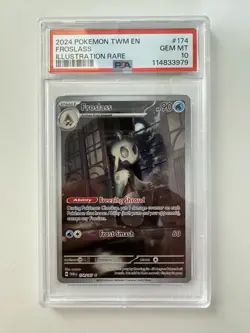 PSA 10 GEM MINT Froslass Illustration Rare Pokemon Twilight Masquerade 174/167 - Image 1