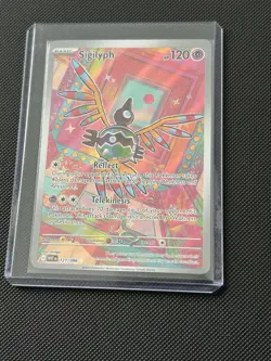 Pokemon TCG Sigilyph Illustration Rare 121/86 White Flare. Pack Pulled M/NM - Image 1