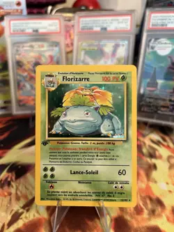 1999 Pokemon Base Set Venusaur Holo 1st Edition French 15/102 Rare - Image 1