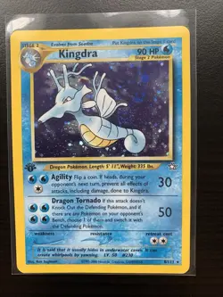 2000 Pokemon TCG 1st Edition Kingdra HOLO #8/111 Neo Genesis Near Mint - Image 1