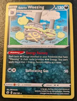 Galarian Weezing 096/198 Rare Sword & Shield: Chilling Reign Pokemon TCG - Image 1