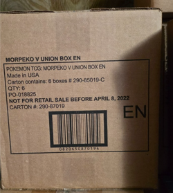 Pokemon TCG 2022 Morpeko V-Union Box CASE (6 Boxes) SEALED. Free Shipping! - Image 1