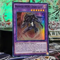 YuGiOh! Masked HERO Dark Law - SDHS-EN044 - Super Rare - 1st Edition - NM - Image 1