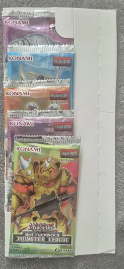 Lpt Of 6 Yugioh! Battle Pack 3 : Monster League 1st Edition Booster Packs - Image 1