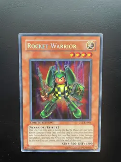 Yugioh Rocket Warrior CT2-EN005 Limited Edition Secret Rare MP - Image 1
