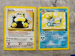 Pokemon RARE Vtg 13 Card Lot JUNGLE Set 1999 WOTC Snorlax Kangaskhan Mr Mime - Image 3