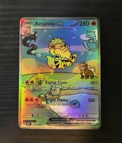 Arcanine Holographic Pokemon Card VMAX EX GX ACG V Star custom - Image 1