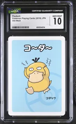 CGC 10! Psyduck Old Maid Playing Card 2019 Pokemon - Image 1