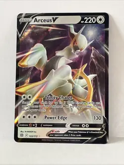 Pokemon TCG Arceus v 122/172 SWSH Brilliant Stars Ultra Rare Card NM Condition - Image 1