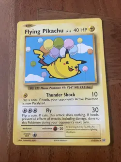 Pokemon TCG Flying Pikachu Evolutions Card 110/108 Regular Secret Rare - Image 1