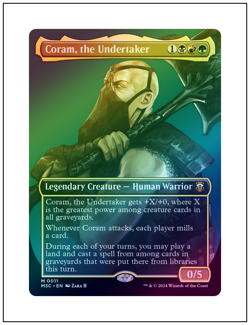 1x Coram, the Undertaker, Foil, Borderless Art, Magic MTG NM - Image 1