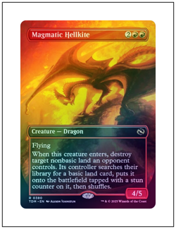 1x Magmatic Hellkite, Foil, Borderless Art, Magic MTG NM - Image 1