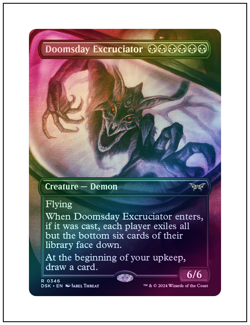 1x Doomsday Excruciator, Foil, Borderless Art, Magic MTG NM - Image 1
