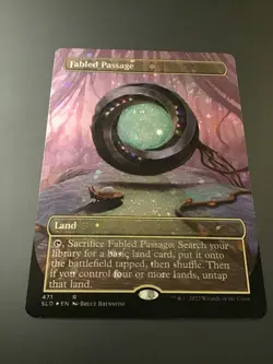 MTG Secret Lair #471 Fabled Passage Borderless Galaxy Foil - Image 1