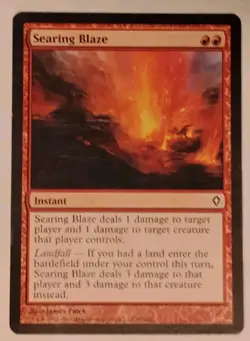 Mtg WORKDWAKE burn spell SEARING BLAZE x4 unplayed NM - Image 2