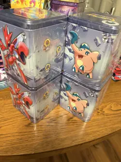 *FACTORY SEALED* SINGLE POKEMON TCG STEEL Stacking Tin: 3 Booster Packs Inside - Image 3