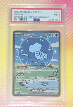 Pokemon Card Mew EX 232/091 Sir Paldean Fates Bubble Mew PSA 9 - Image 1