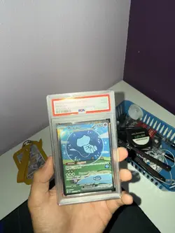 Pokemon Card Mew EX 232/091 Sir Paldean Fates Bubble Mew PSA 9 - Image 1