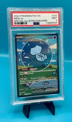 Pokemon Card Mew EX 232/091 Sir Paldean Fates Bubble Mew PSA 9 - Image 1
