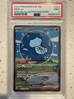 Pokemon Card Mew EX 232/091 Sir Paldean Fates Bubble Mew PSA 9 - Image 1