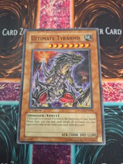 Yugioh Ultimate Tyranno POTD-EN020 Super Rare 1st Edition Moderately Played - Image 1