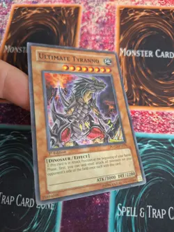Yugioh Ultimate Tyranno POTD-EN020 Super Rare 1st Edition Moderately Played - Image 2